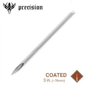 Precision Pre-Sterilized Coated 3" Straight Piercing Needles 100/Box