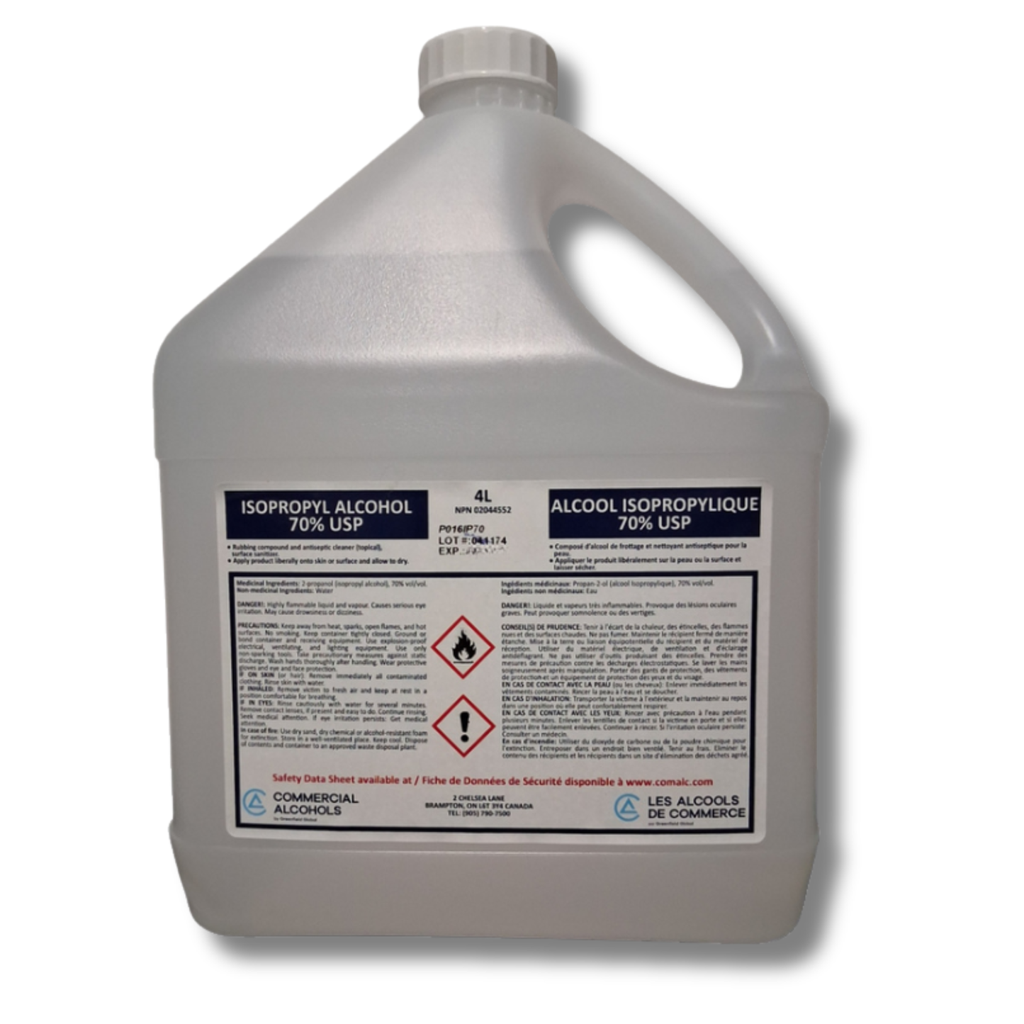 Isopropyl Alcohol 70% 4 litre jug