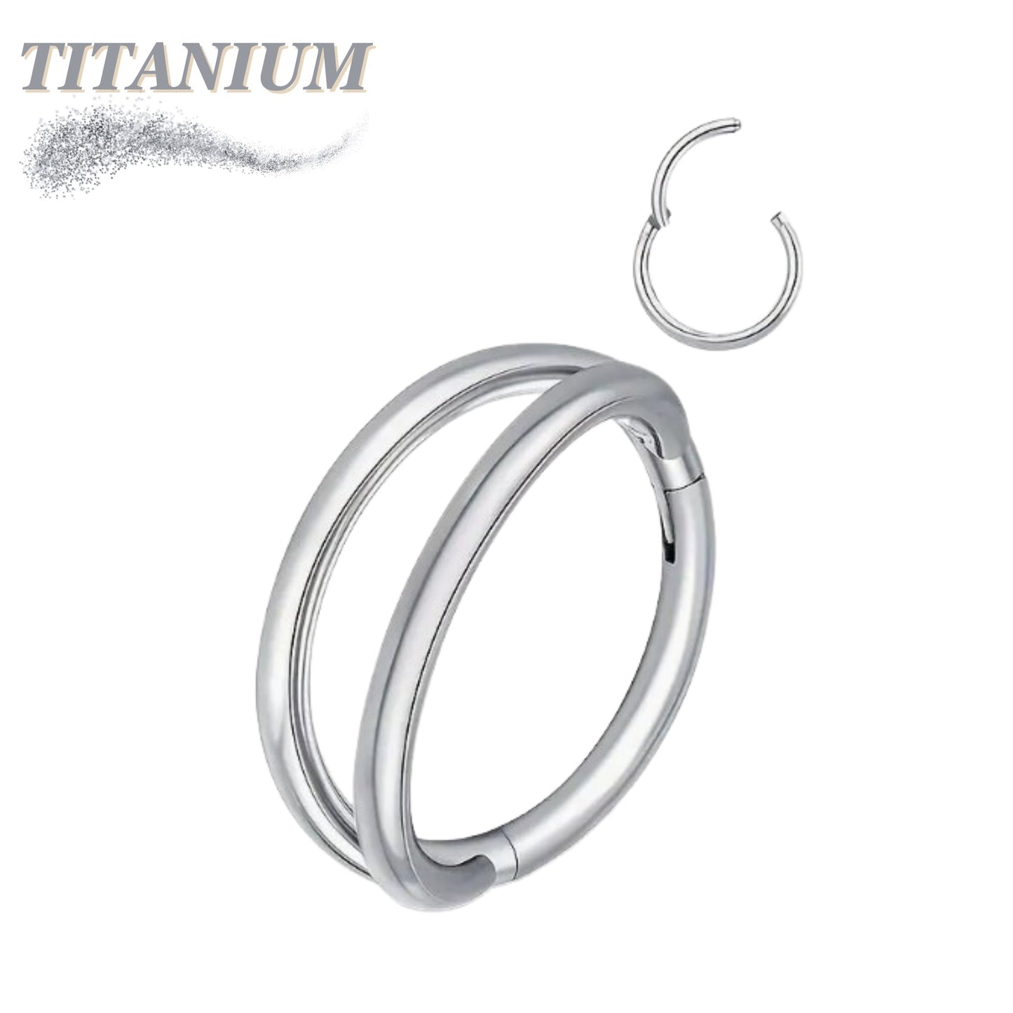 Titanium Hinged Separated Double Ring Outer Facing
