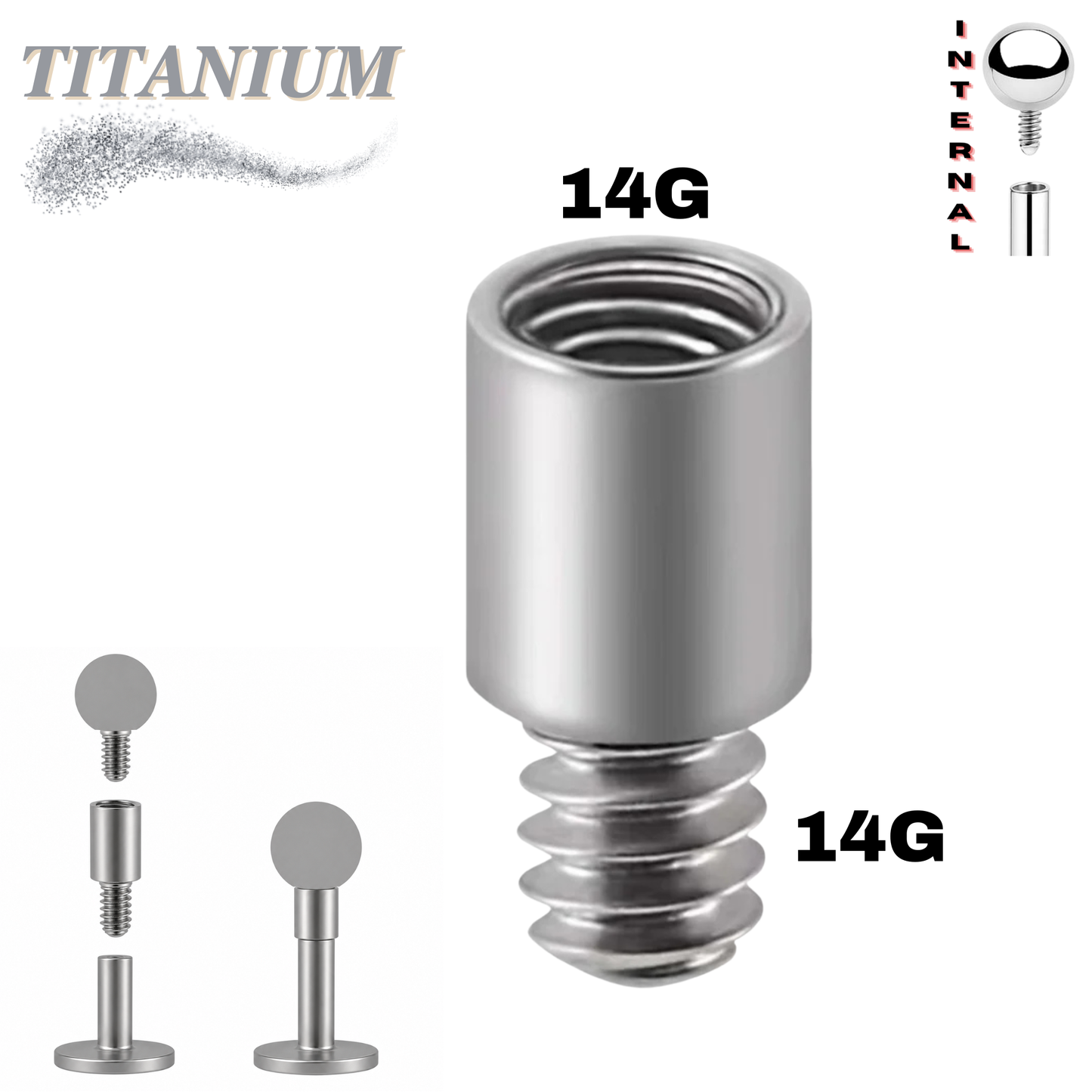 Titanium Internally Threaded Post Extension (Post Only)