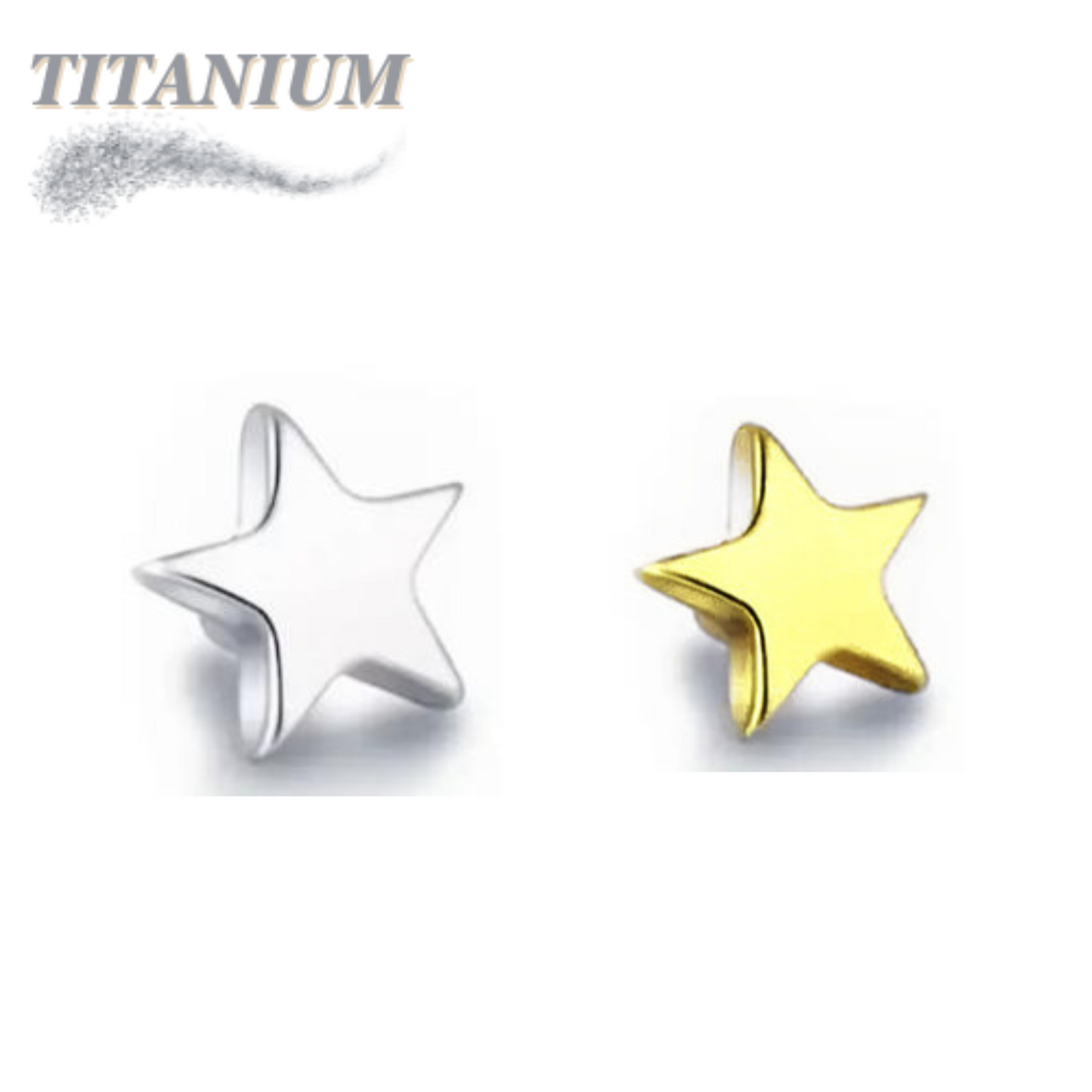 Titanium Internally Threaded 4mm Star (Top Only)