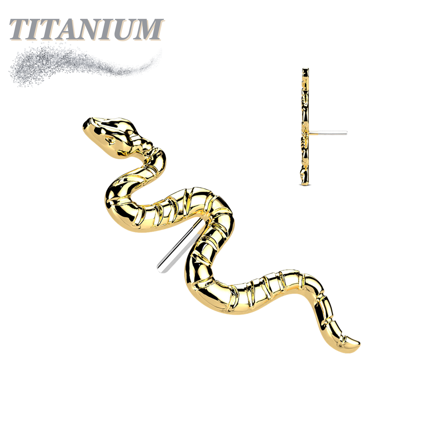Titanium Threadless Snake (Top Only)