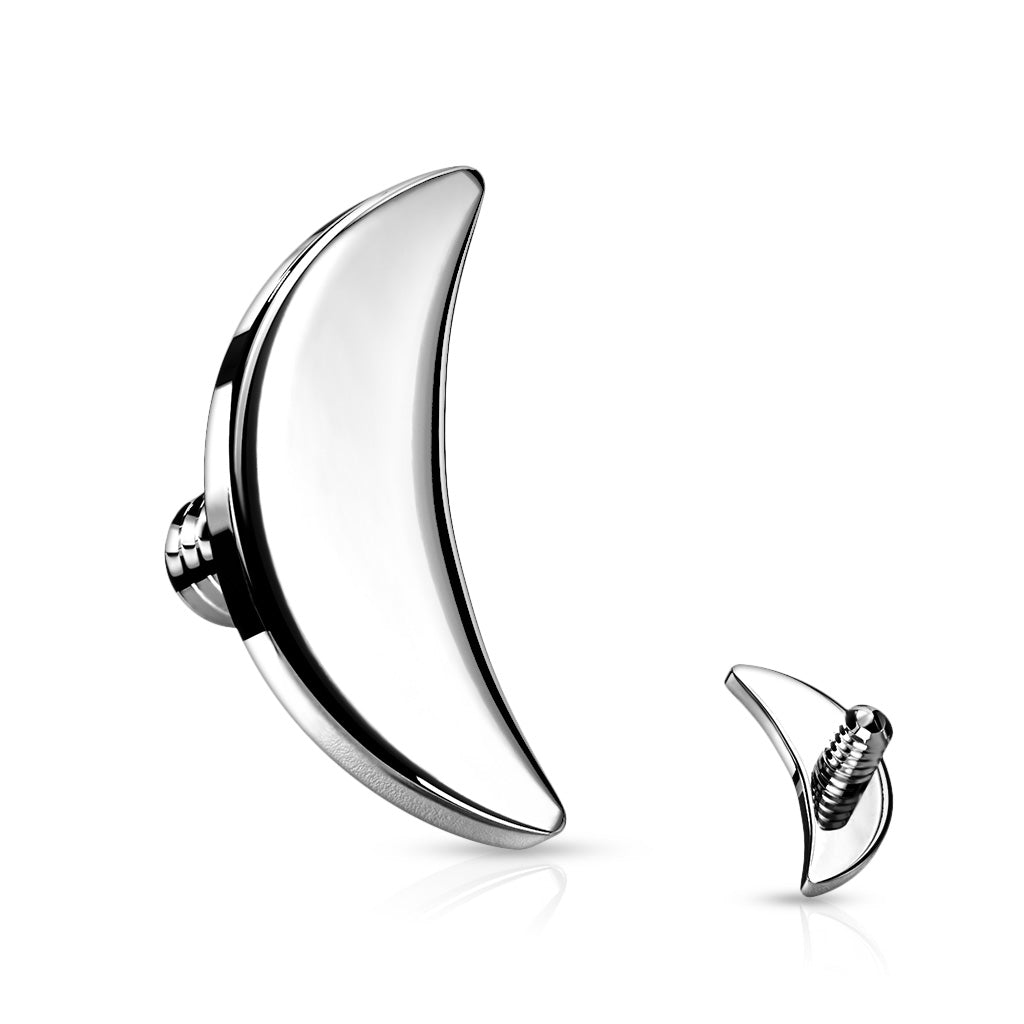Surgical Steel Internally Threaded 3mm Moon (Top Only)