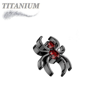 Titanium Internal Thread CZ Spider (Top Only)