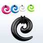 Acrylic Spiral Tapers with O Rings