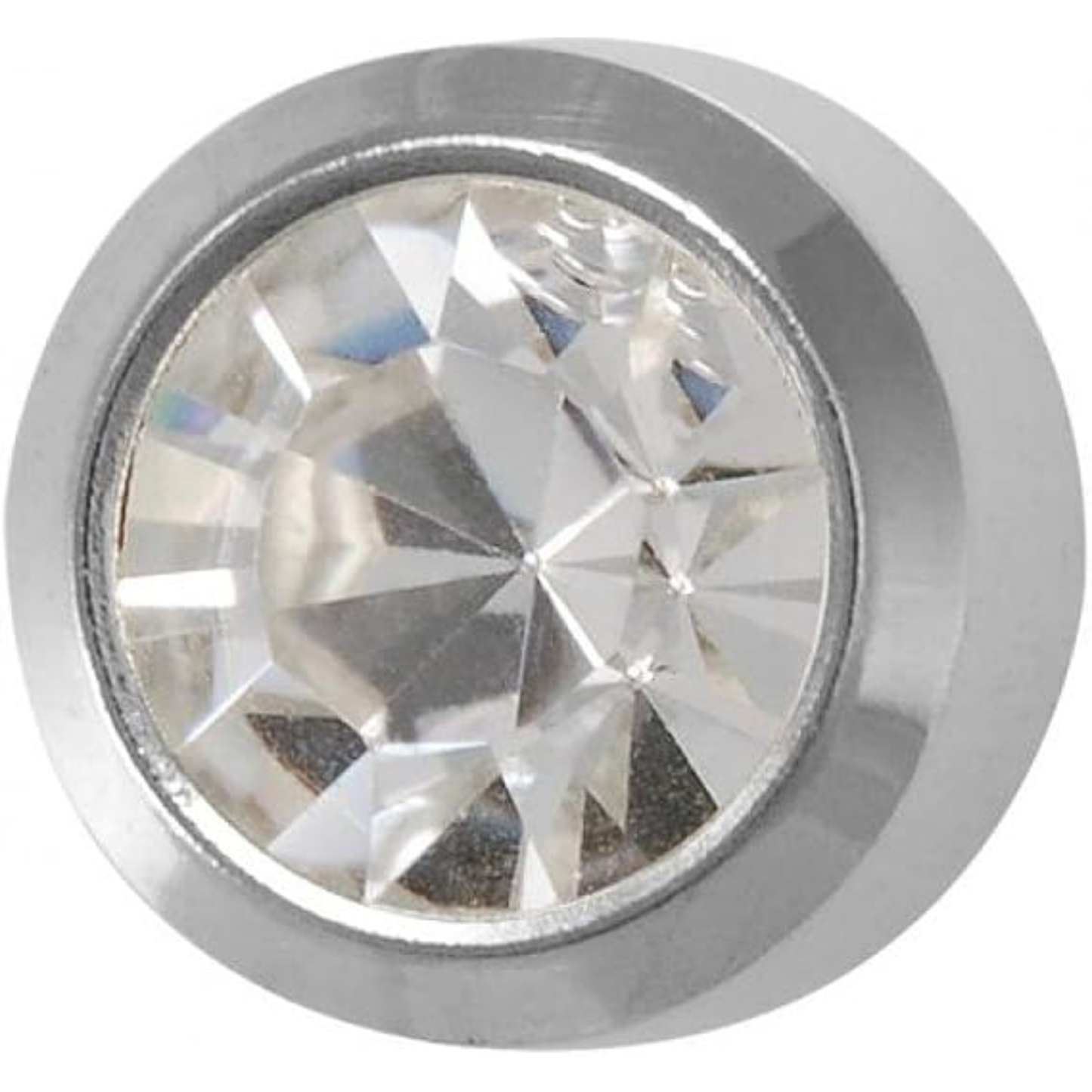 Pre-Sterilized Surgical Steel Earrings w/ Bezel Set CZ Birthstone (12Pk-$2.03/pr)