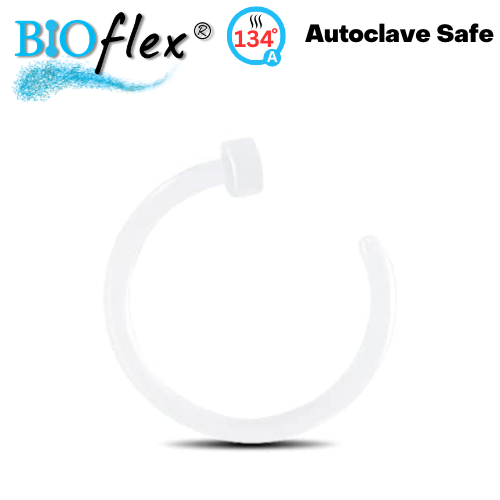 Bioflex Open Nose Ring w/ Flat Top Stopper