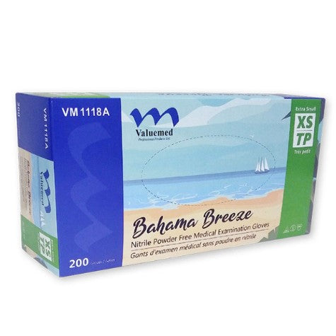 Nitrile Bahama Breeze Gloves with Textured Fingertips 200/Box