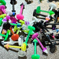 Acrylic Externally Threaded Spiked or Ball Labret Mixed Colours - 20 Pack