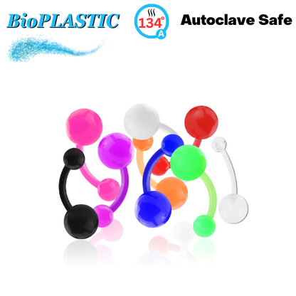 Plastic Externally Threaded Belly Barbells