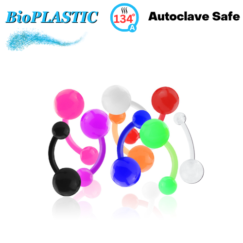 Plastic Externally Threaded Belly Barbells