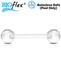 Bioflex Externally Threaded Clear Nipple/Tongue Barbell