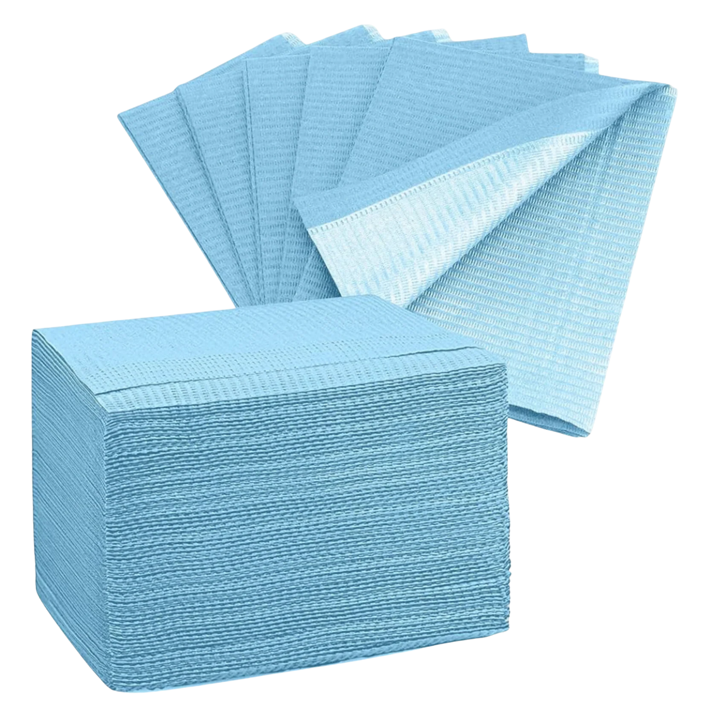 Lovisa - Dry Back Bib 2 Ply Paper/1Ply Poly 13x18" Blue Full Case (500)
