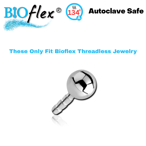 Bioflex Surgical Steel Ball Top for Threadless Posts (Top Only)