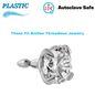 Plastic 3mm Prong Gem for BioFlex (Top Only)