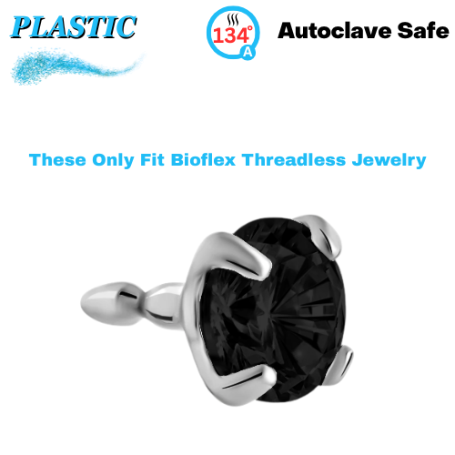Plastic 3mm Prong Gem for BioFlex (Top Only)