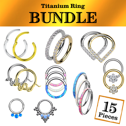 Titanium Ring Bundle (15 pc)