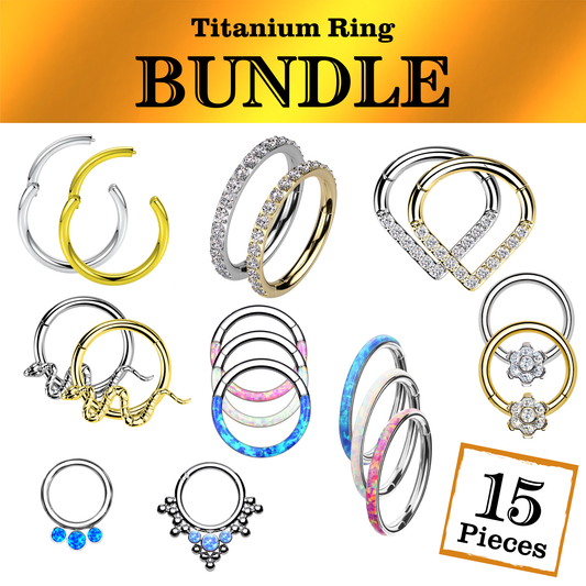 Titanium Ring Bundle (15 pc)