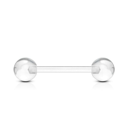 Acrylic Clear Nipple/Tongue Barbell