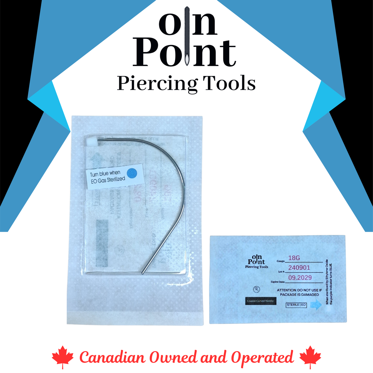 On Point Single Pre-Sterilized Curved Needle - $.99 each