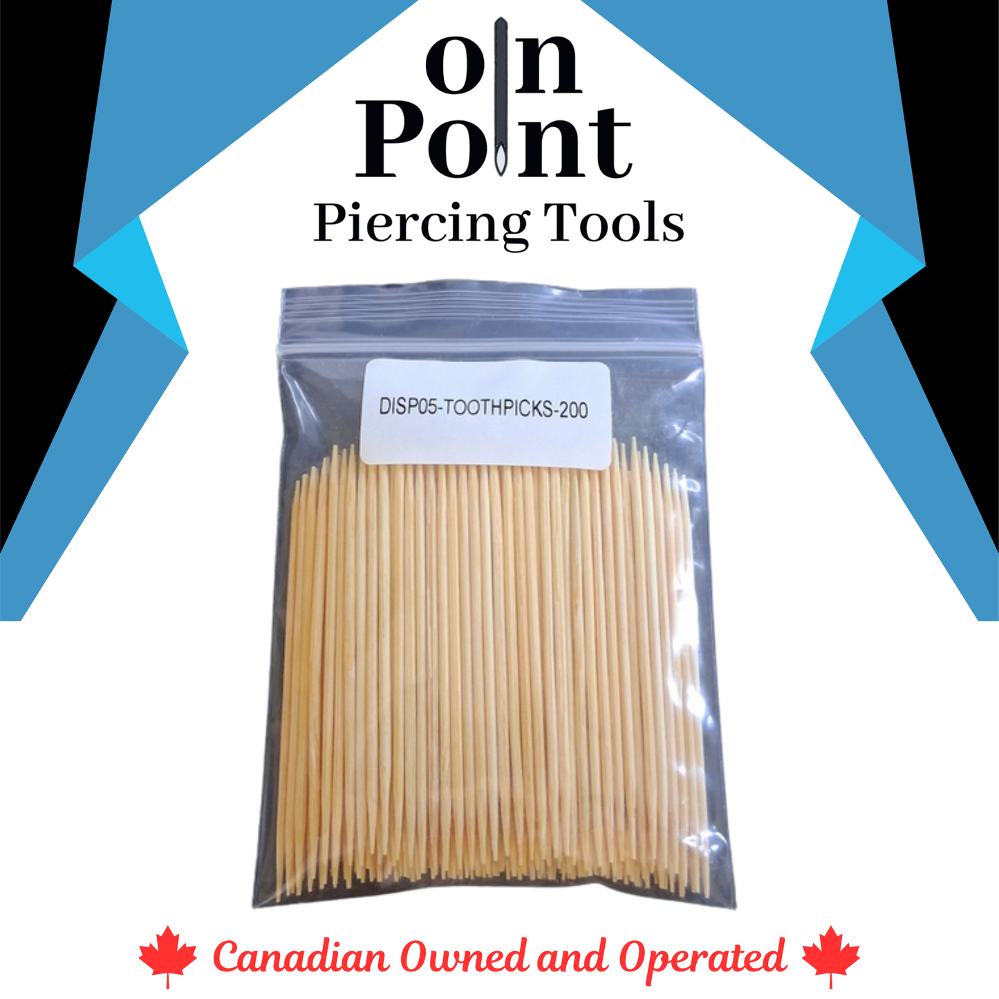 On Point Bamboo Toothpicks for Marking 200 Pack