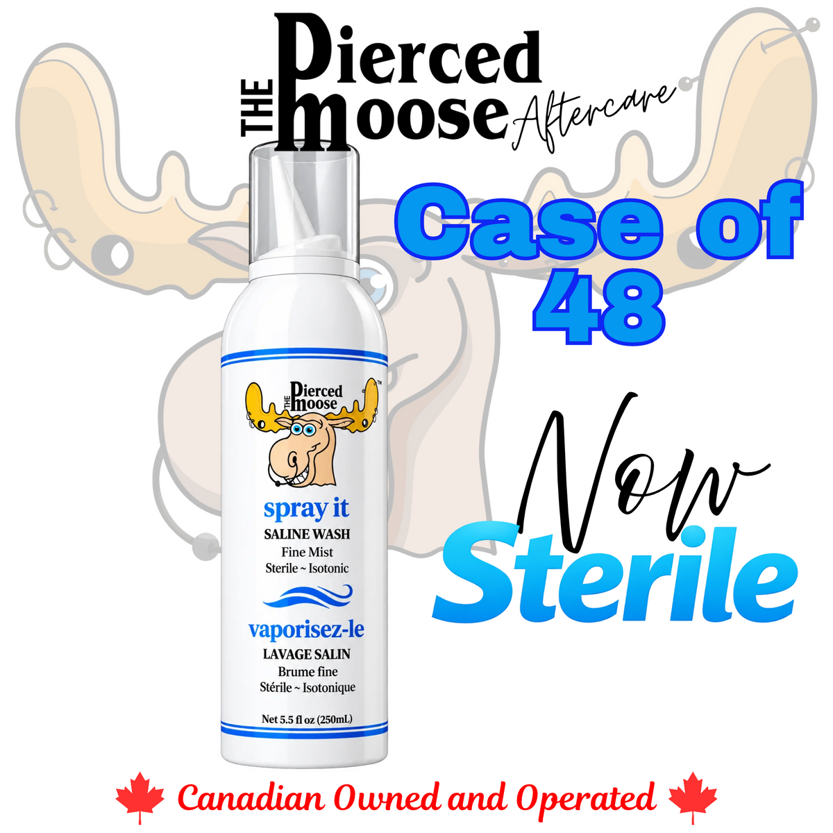 DP-Spray it - Sterile Saline Wash 250ml - Case (48 cans)