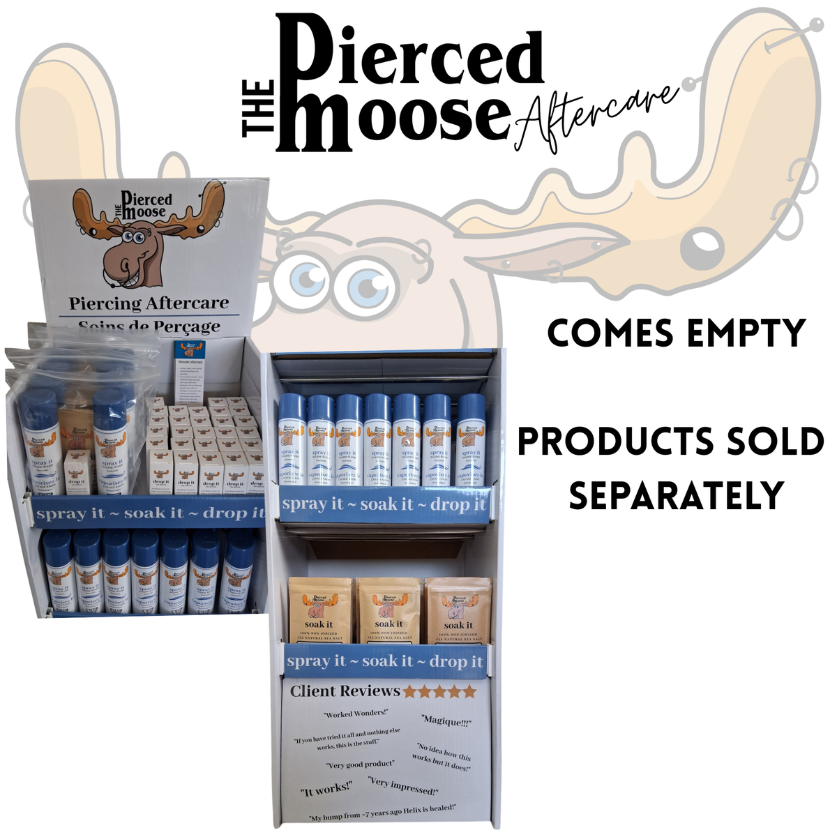 Pierced Moose Product Display (Empty)