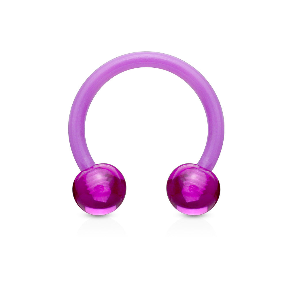 Acrylic Externally Threaded Horseshoe - Colored