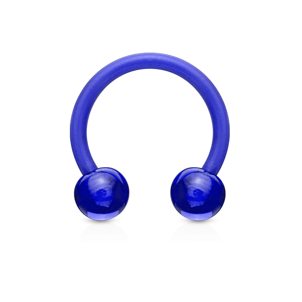 Acrylic Externally Threaded Horseshoe - Colored