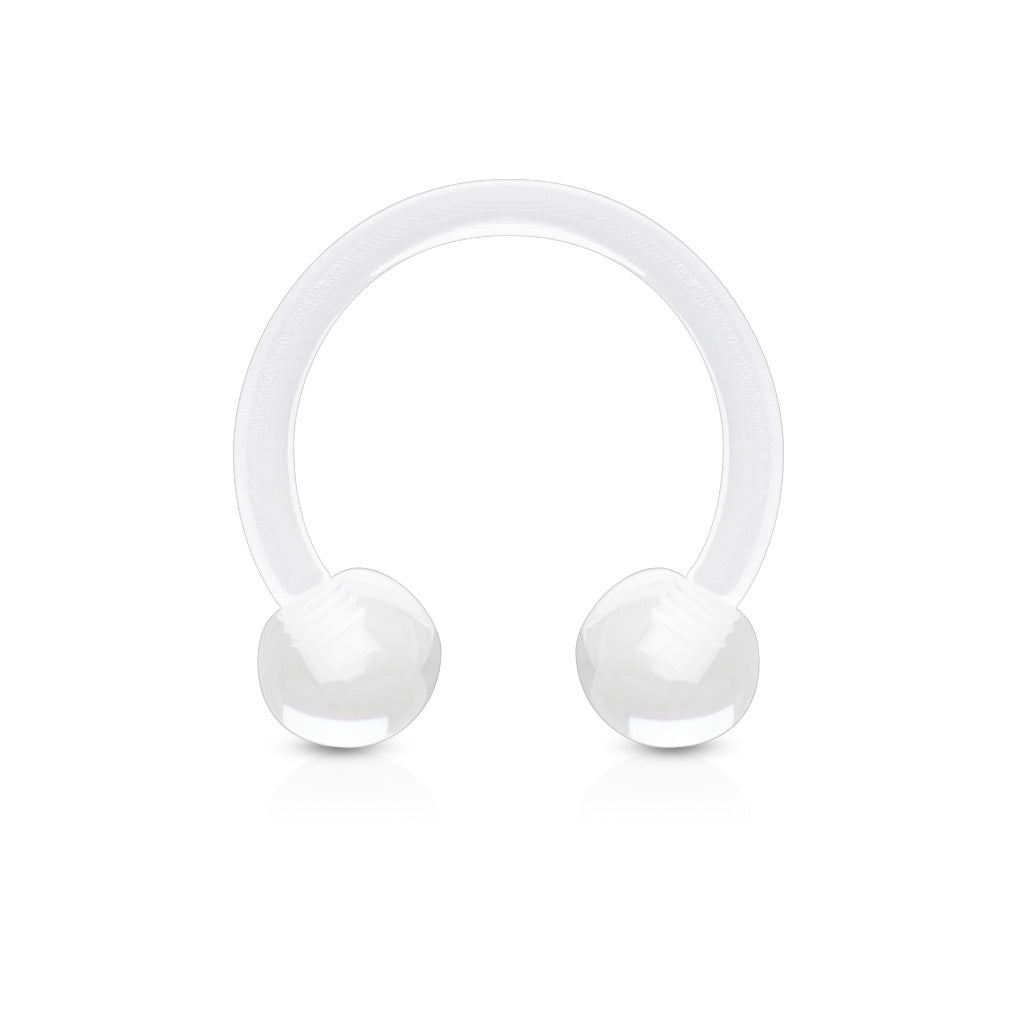 Acrylic Externally Threaded Horseshoe - Colored