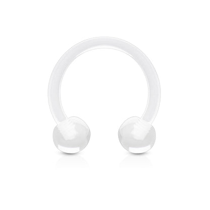 Acrylic Externally Threaded Horseshoe - Colored
