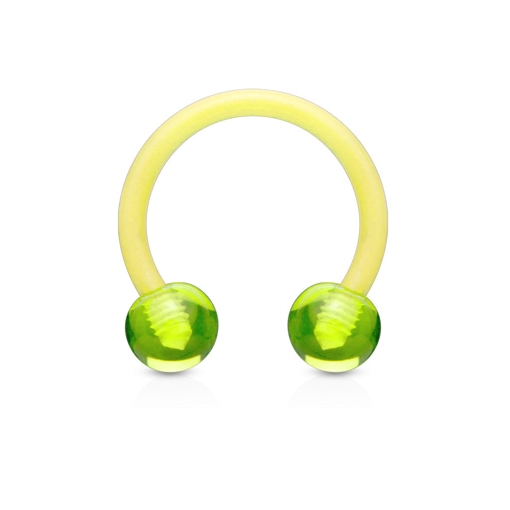 Acrylic Externally Threaded Horseshoe - Colored