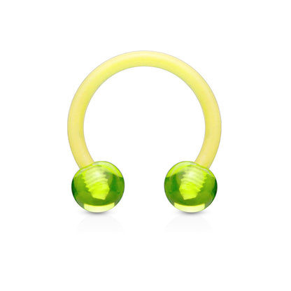 Acrylic Externally Threaded Horseshoe - Colored