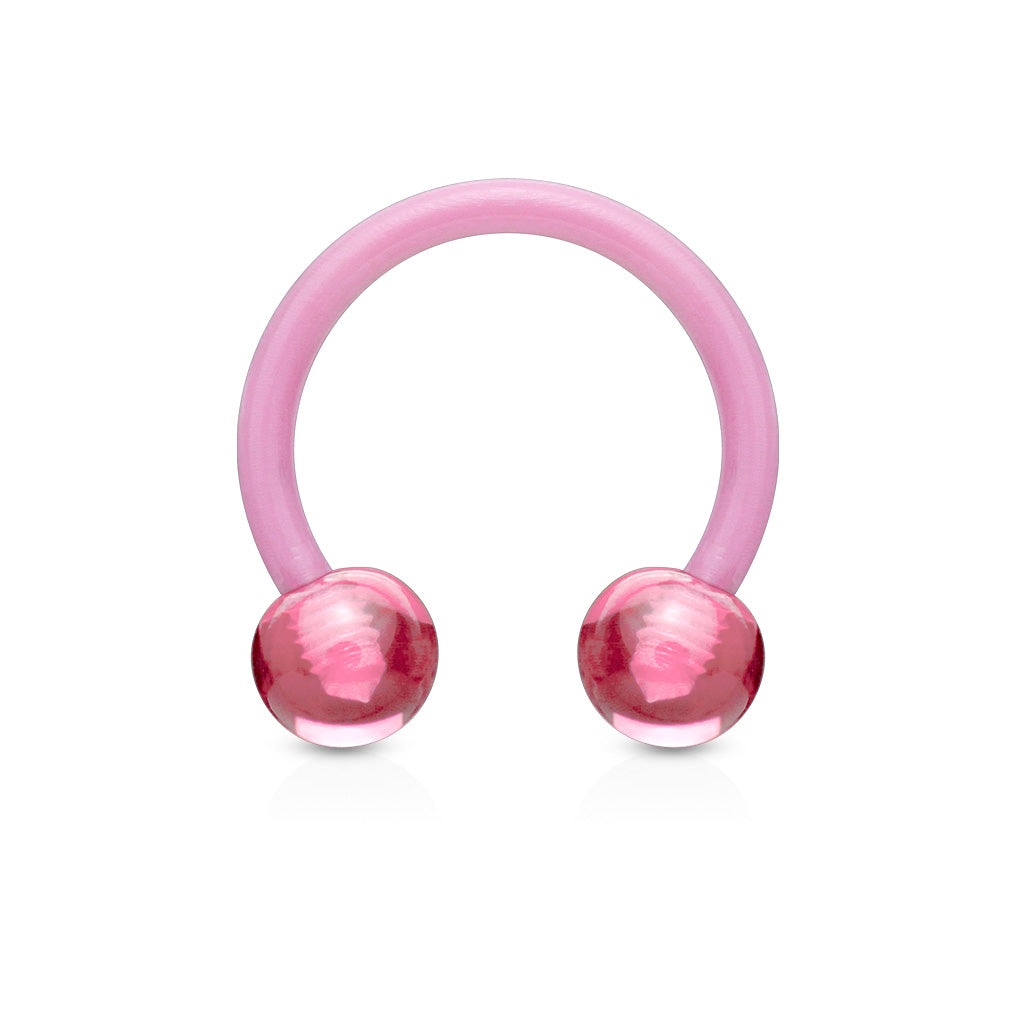 Acrylic Externally Threaded Horseshoe - Colored