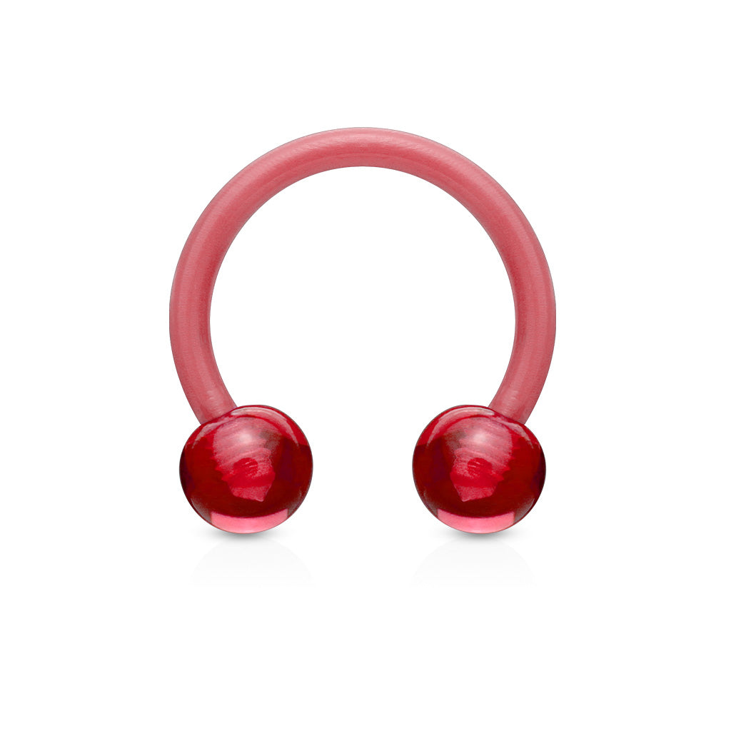 Acrylic Externally Threaded Horseshoe - Colored