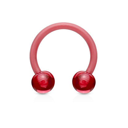 Acrylic Externally Threaded Horseshoe - Colored