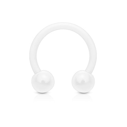Acrylic Externally Threaded Horseshoe - Colored