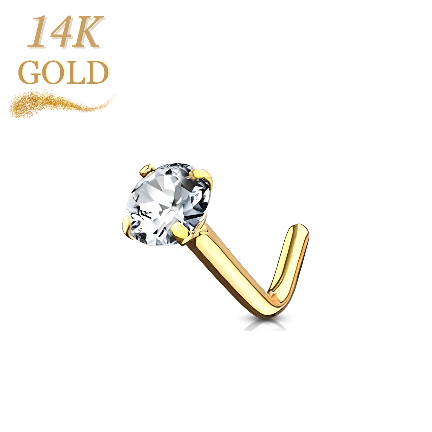 PNCP NP 14KT GOLD CZ NOSE