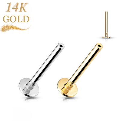 Lovisa - Pre-Sterilized 14K Gold Threadless Labret Flat Back Stud (Post Only) 3mm Base