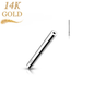 14K Gold Threadless Straight Barbell (Post Only)