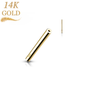 14K Gold Threadless Straight Barbell (Post Only)
