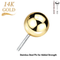 Lovisa - Pre-Sterilized 14K Gold Threadless Ball (Top Only)