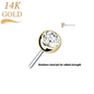 Lovisa - Pre-Sterilized 14K Gold Threadless CZ Bezel Set (Top Only)