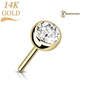 Lovisa - Pre-Sterilized 14K Gold Threadless CZ Bezel Set (Top Only)