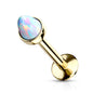 Surgical Steel Internally Threaded Opal Spike Labret