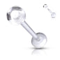 Acrylic Externally Threaded Labret with Clear Acrylic Top