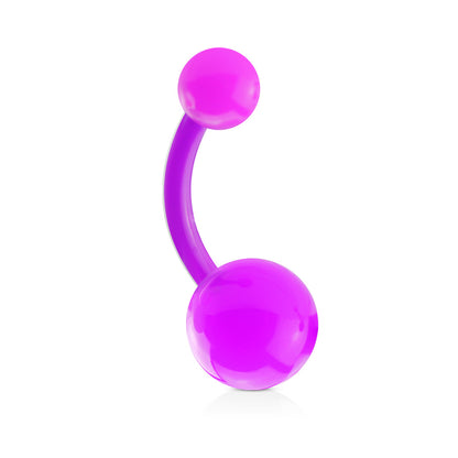 Plastic Externally Threaded Belly Barbells
