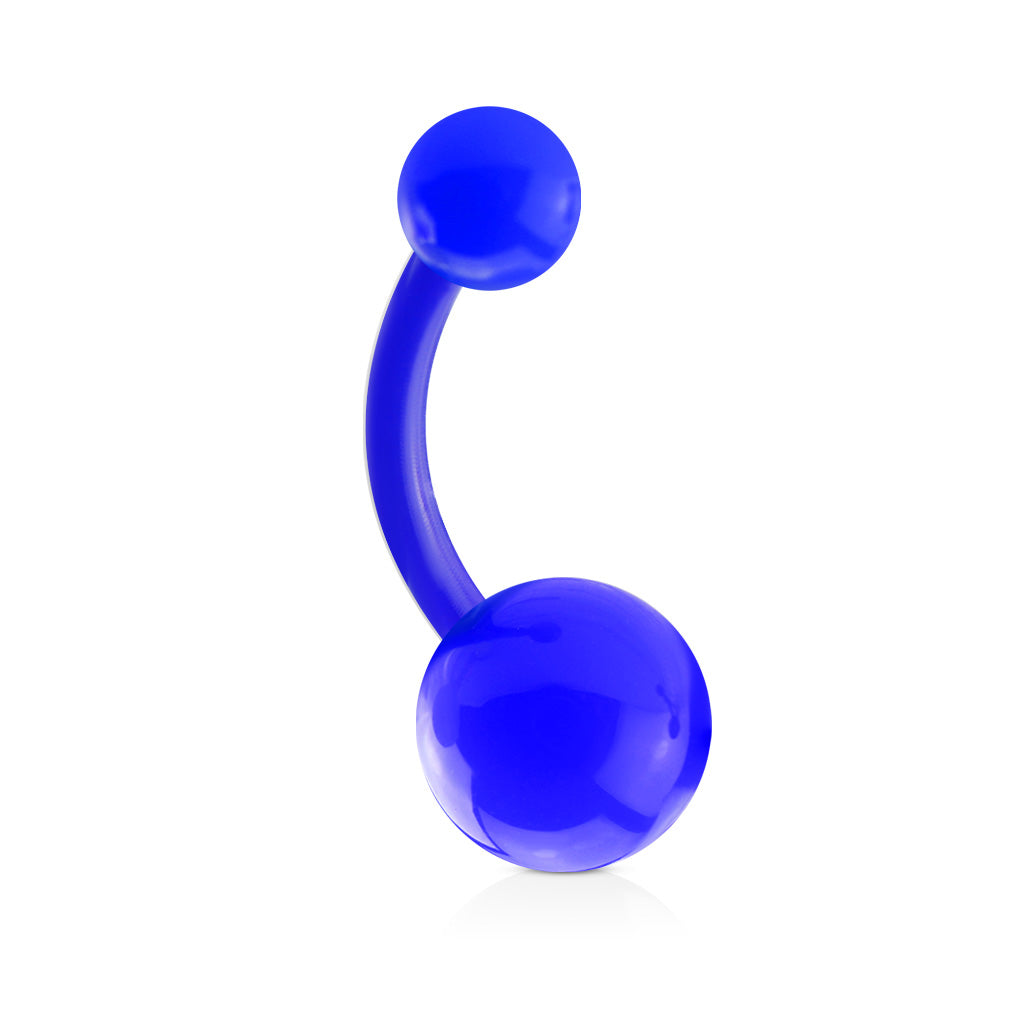 Plastic Externally Threaded Belly Barbells