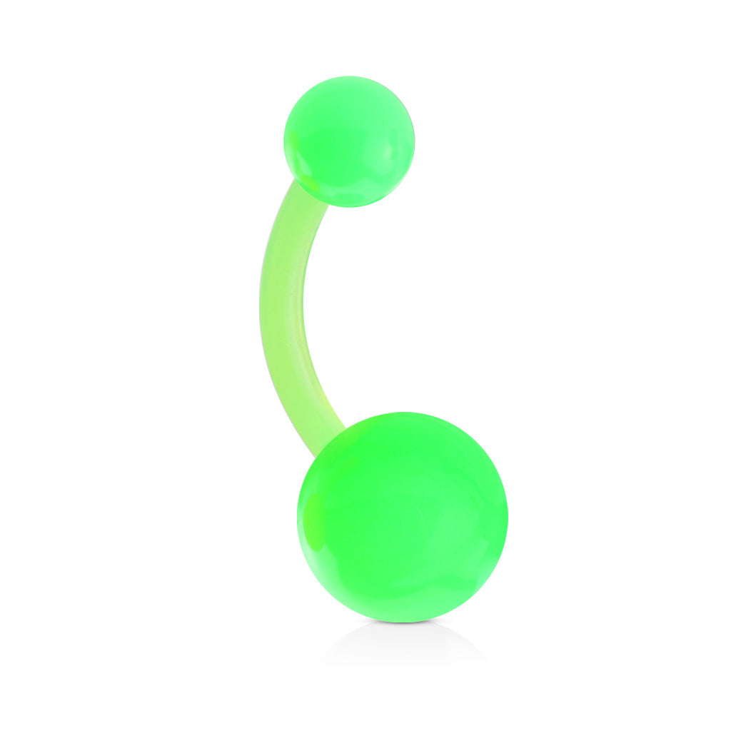 Plastic Externally Threaded Belly Barbells