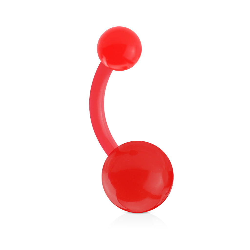 Plastic Externally Threaded Belly Barbells